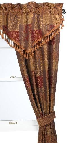 Croscill Galleria Window Curtain, Red