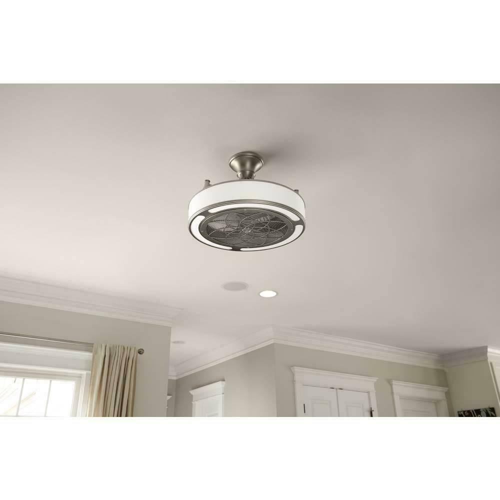 Anderson 22 in. LED Indoor/Outdoor Brushed Nickel Ceiling Fan with Remote