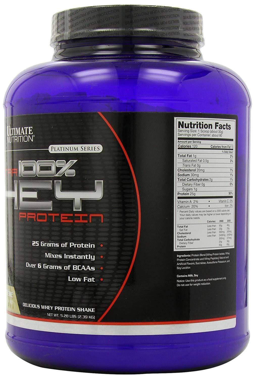 Ultimate Nutrition ProStar Whey Protein, Creamy Vanilla - 5 lb