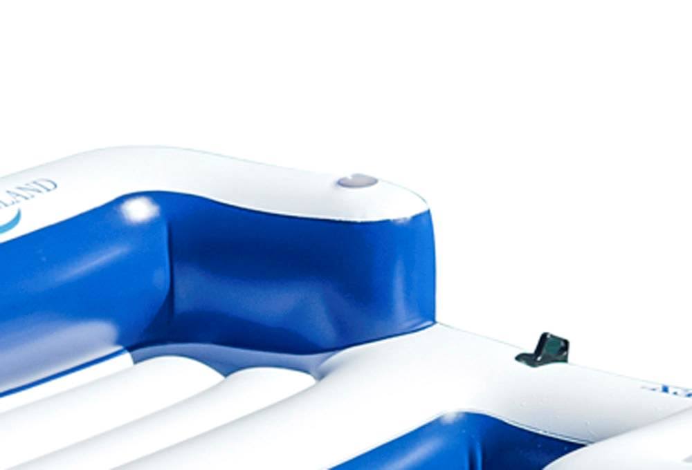 Intex Oasis Island Inflatable Giant 5 Person Lake/River Floating Fun Lounge Raft, Blue