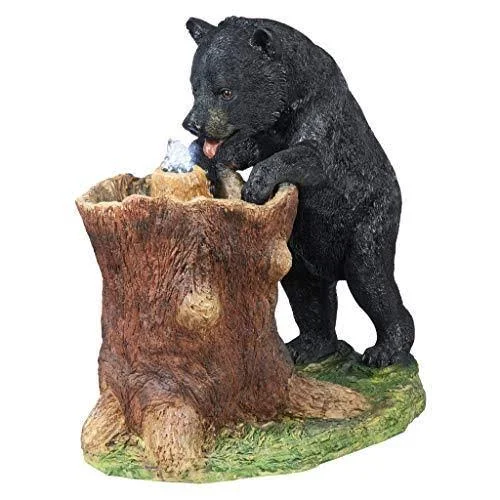 Design Toscano Guzzling Gulp Black Bear Garden Fountain