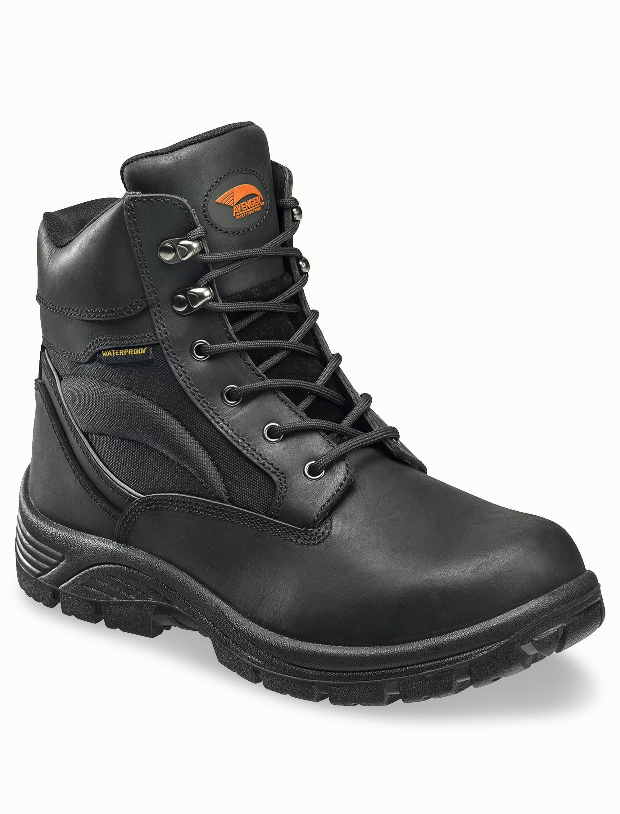 Avenger 7227 Steel Toe Waterproof Boots, Men's Black