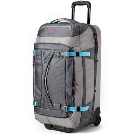 Eddie Bauer Unisex-Adult Expedition Drop Bottom Rolling Duffel - Medium, Brown