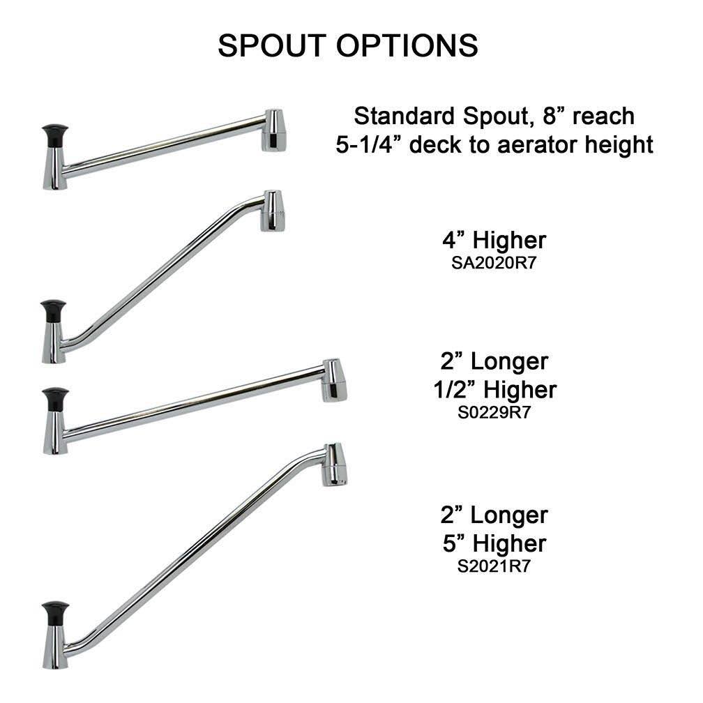 Dishmaster M76XL Imperial Four XL Kitchen Faucet - Chrome