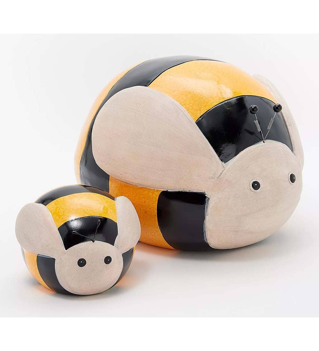 Oversized Bumblebee Garden Accents, Set of 2