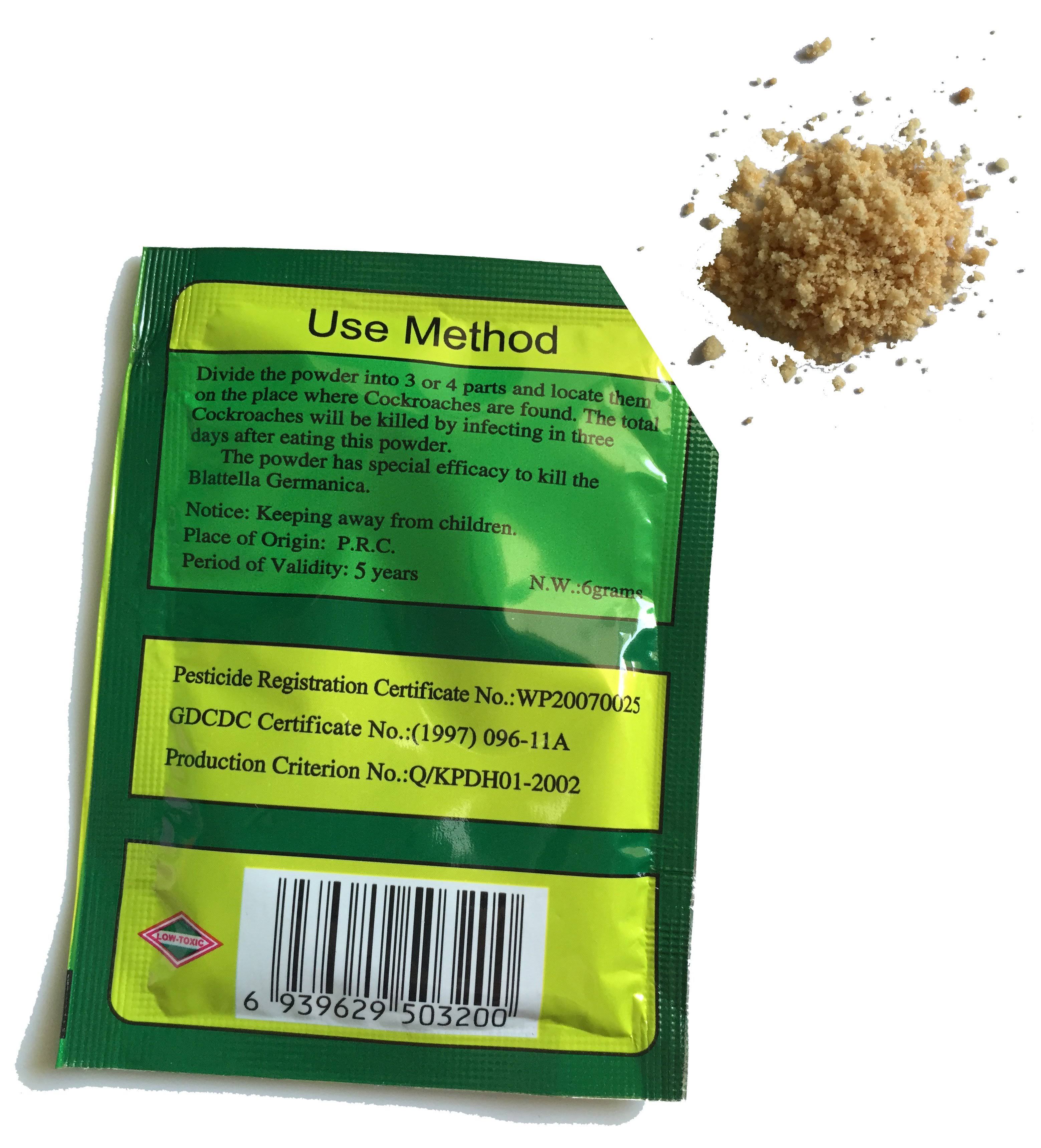 Highly Effective Cockroach Killing Bait Powder 50 Packs Roach Killer 50