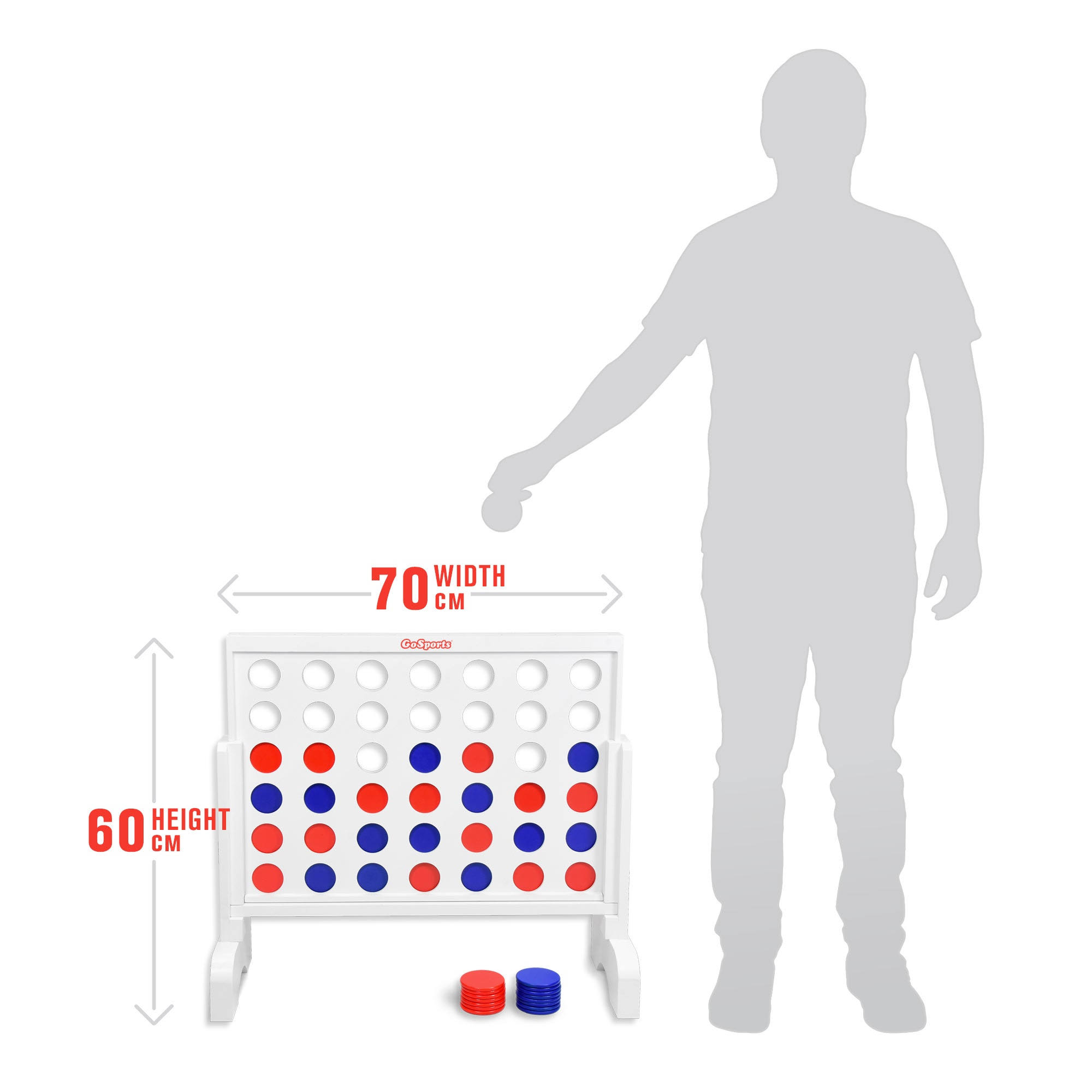 GoSports Giant 4-in-a-Row Game with Carrying Case