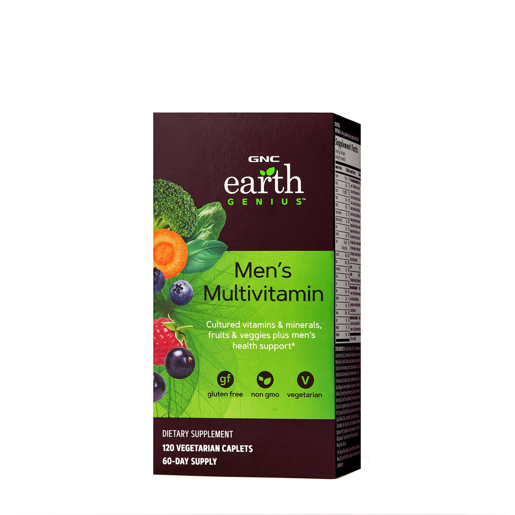 GNC Earth Genius Men's Multivitamin - 120 Vegetarian Caplets