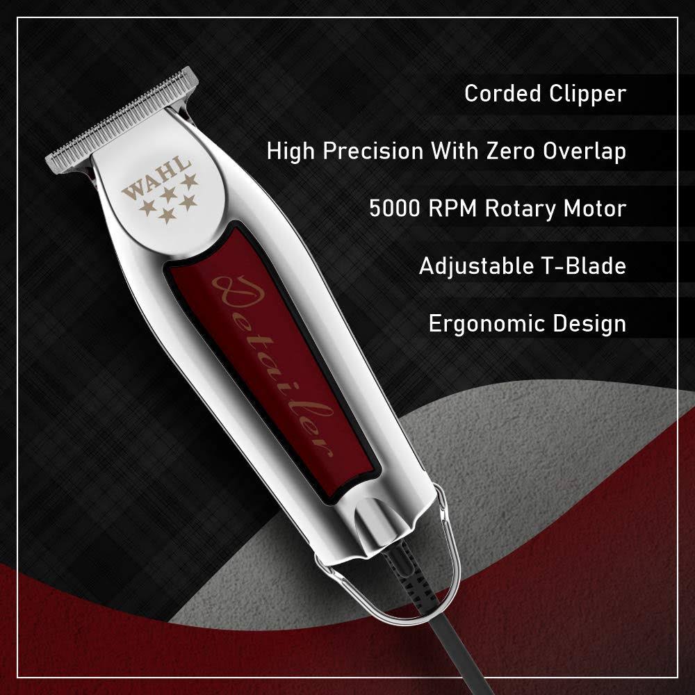 5-Star Detailer with Adjustable T Blade for Extremely Close Trimming and Clean