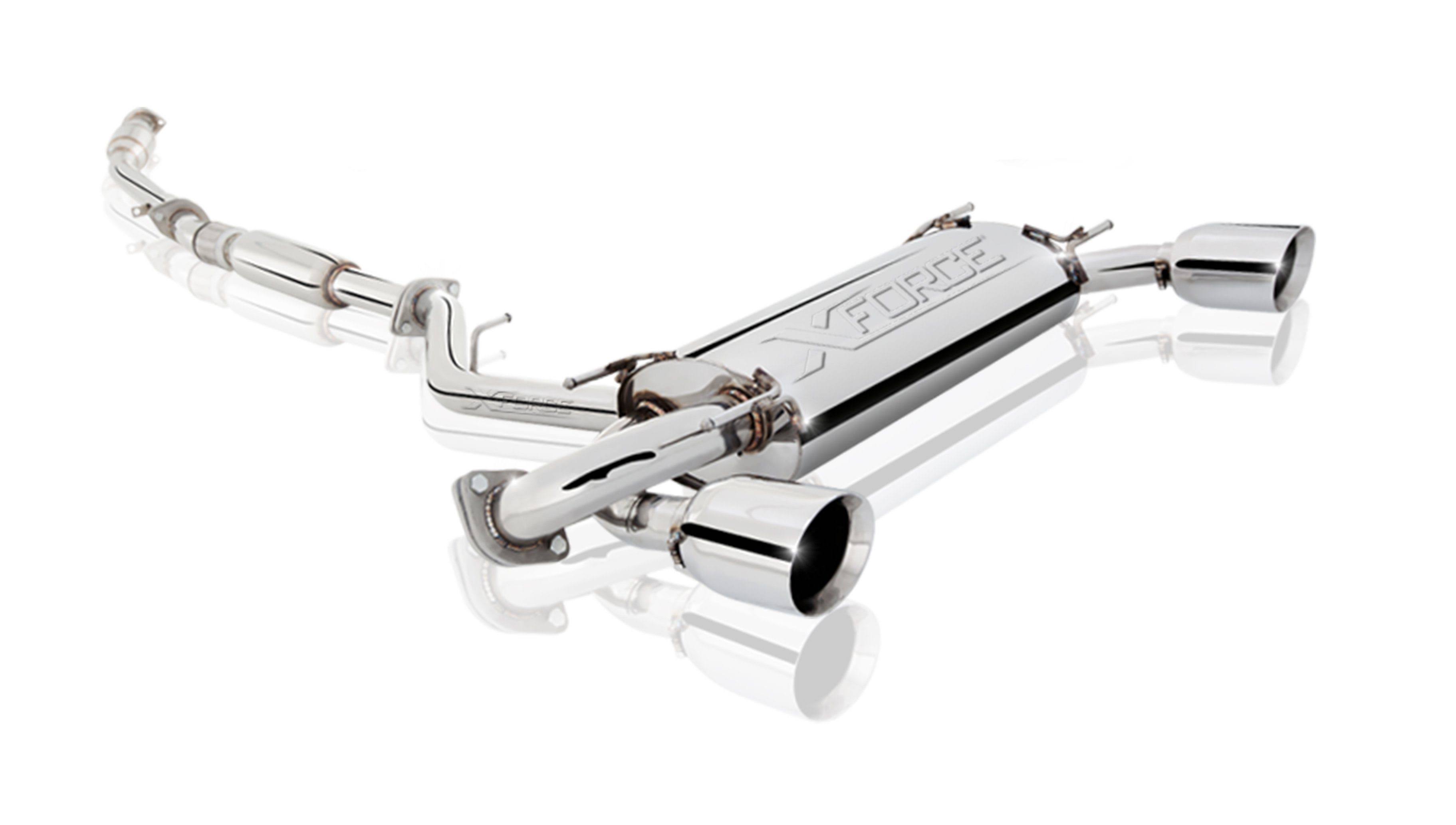 XForce Es-t86-cbs Stainless Steel 2.5 inch High Flow Cat-Back Exhaust System for 2013+ Subaru BRZ , Scion FR-S, Toyota GT86