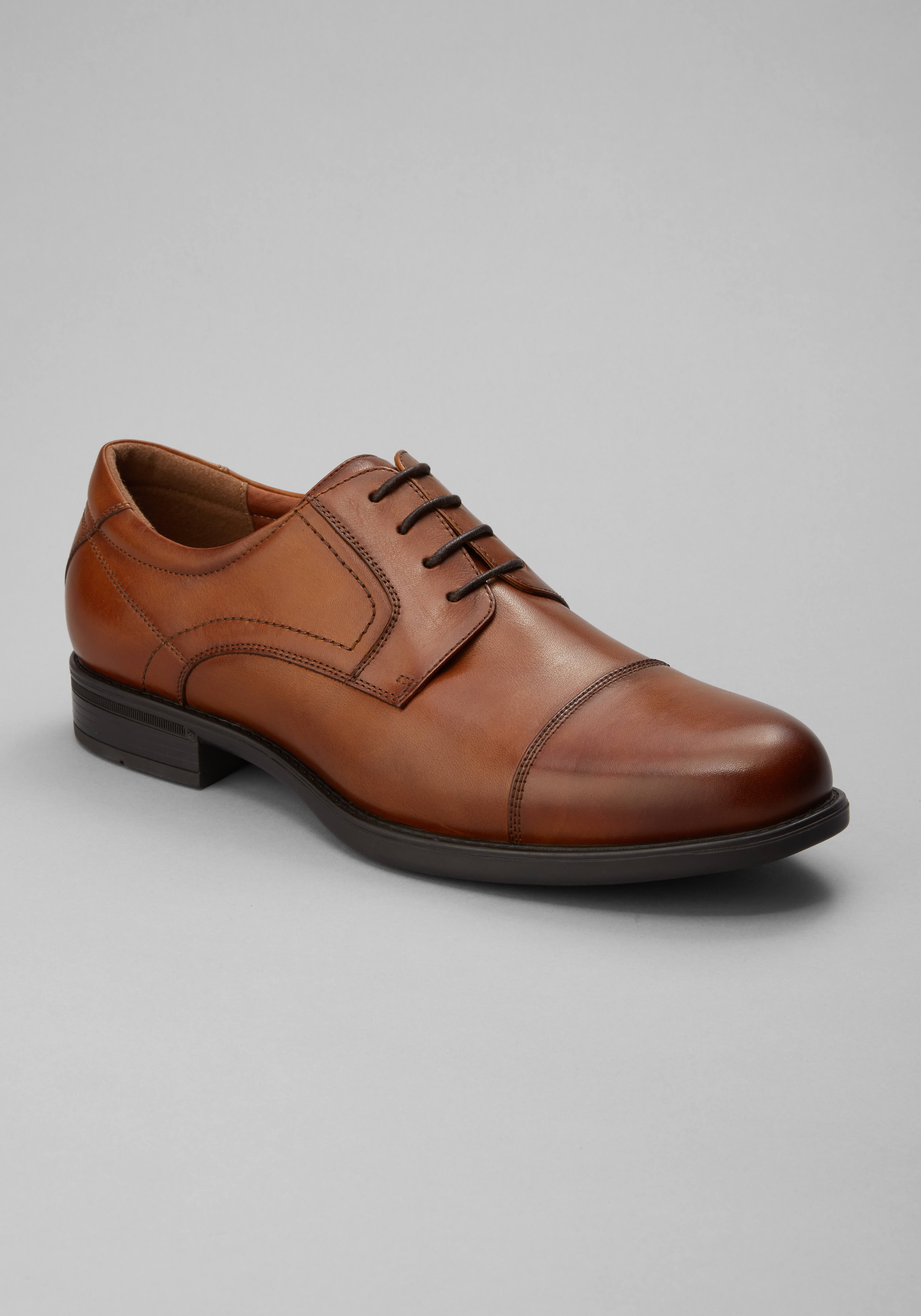Florsheim Men's Finance Cap Toe Oxfords, Cognac, 10 D Width