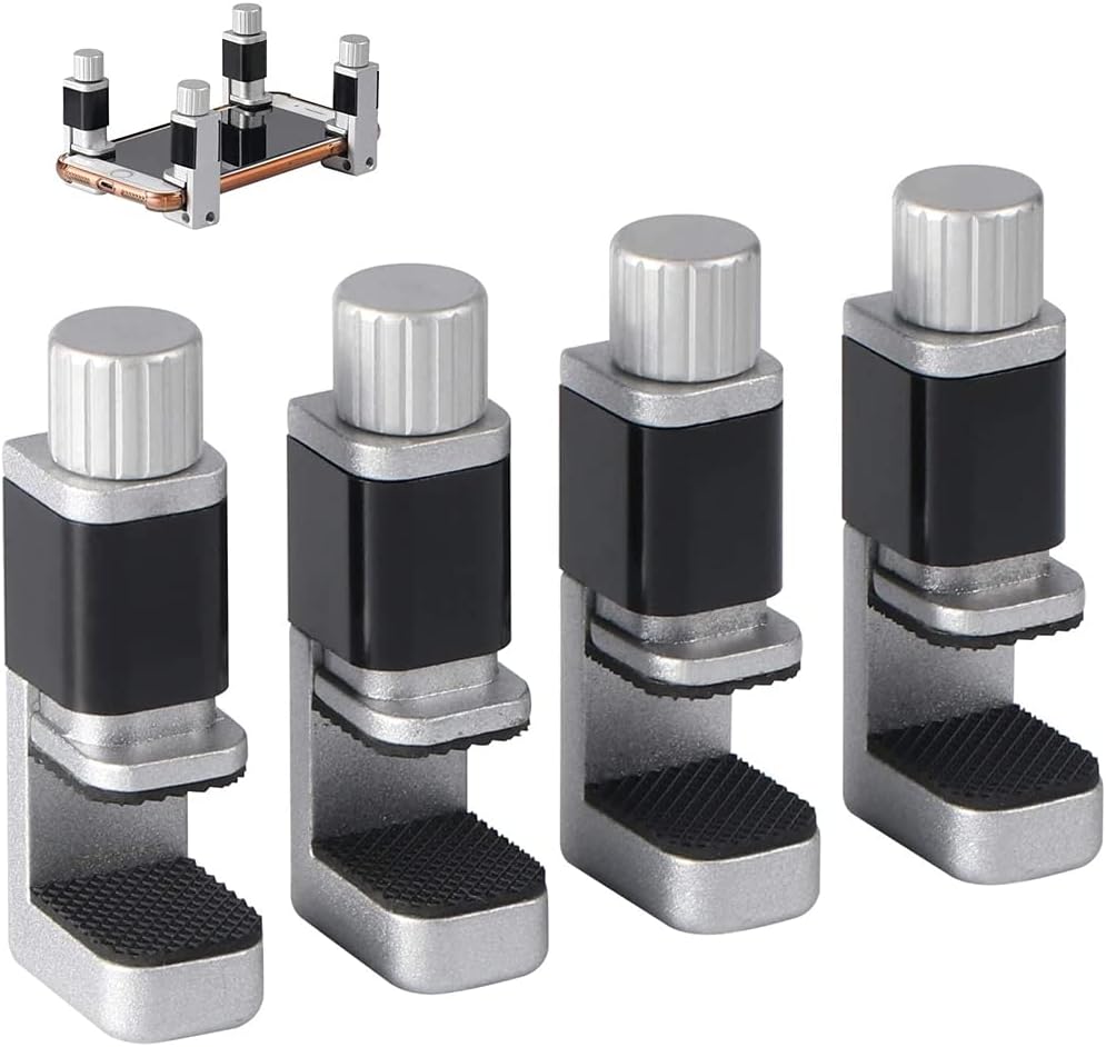 MMOBIEL 4 Pcs/set Adjustable Metal Clip Fixture Glue Clamp Fastening LCD Screen Repair Tool for Smartphone, Computer, Laptop, Tablet, Ebook
