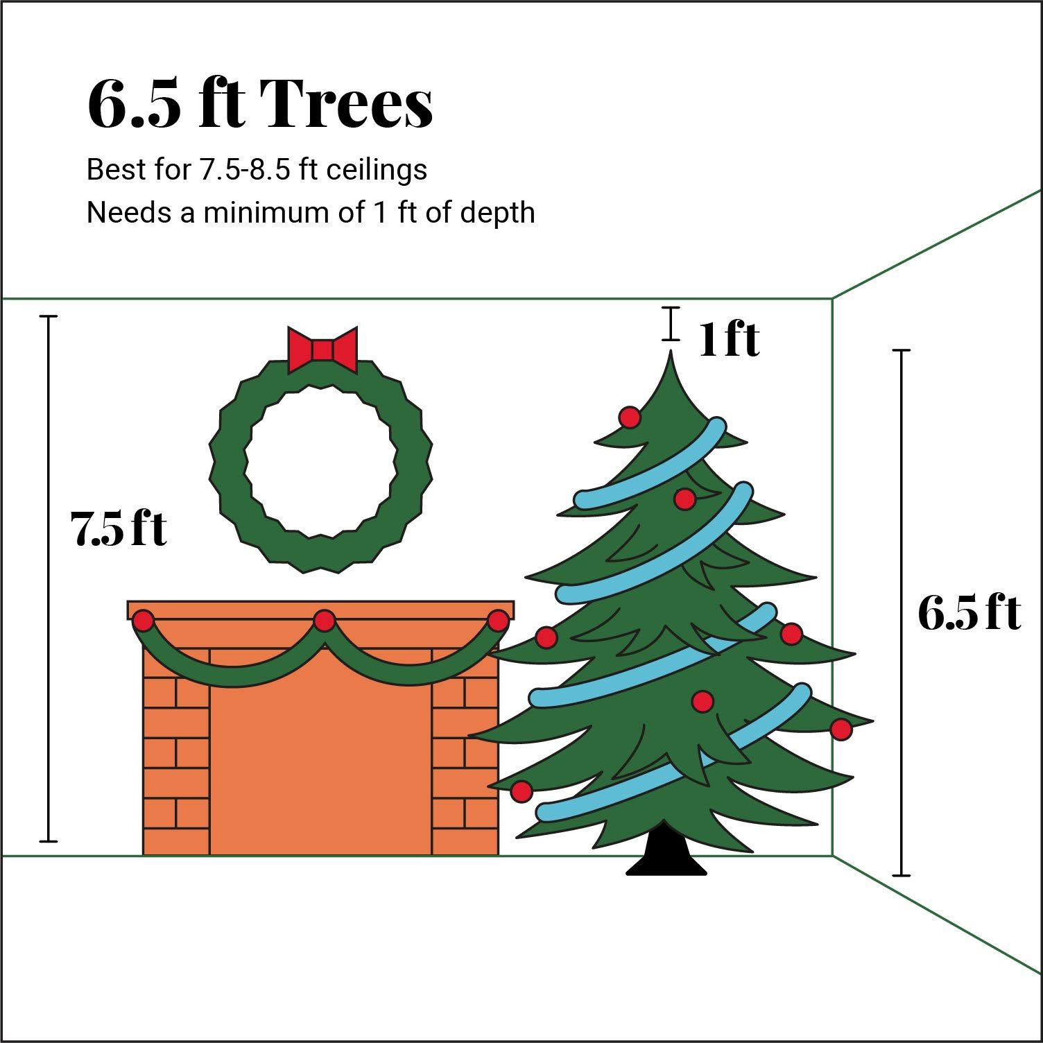 6.5& Cypress Spruce Artificial Christmas Tree with 1000 Warm White u0026 Multi-Color Color LED Lights