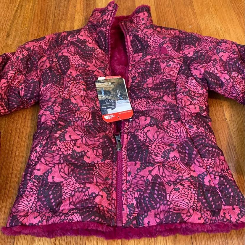 The North Face Reversible Mossbud Swirl Jacket Girls Pink