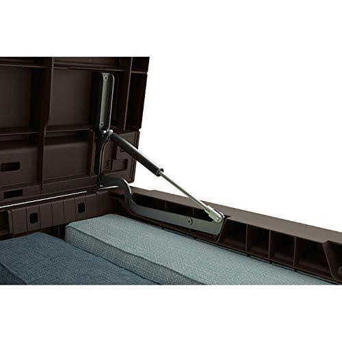 Keter 165 Gallon Deck Box, Resin Outdoor Storage-Brown