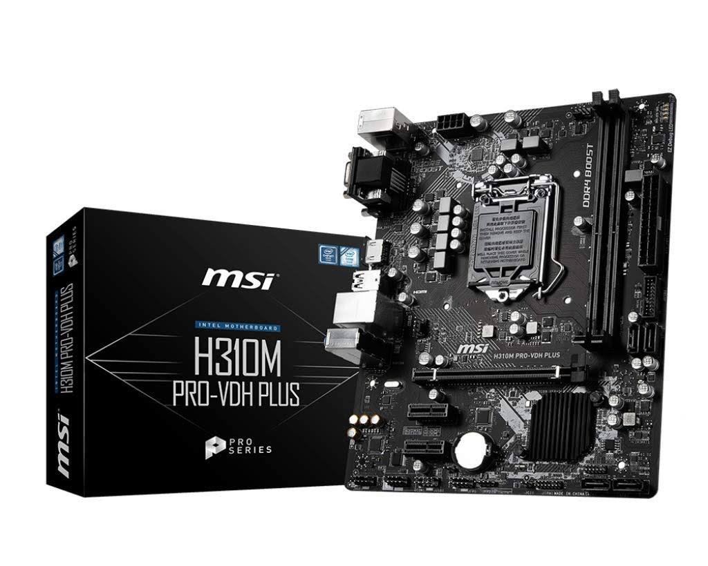 MSI H310M Pro-VDH PLUS with Intel H310 Motherboard - LGA1151 Socket