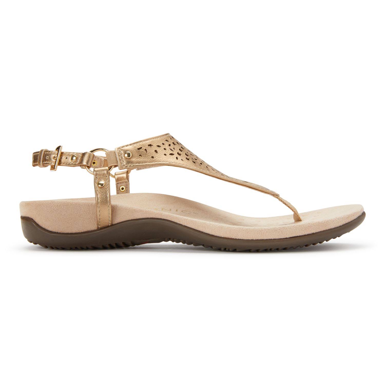 Women's Vionic Kirra Thong Sandal, Size: 6.5, Gold
