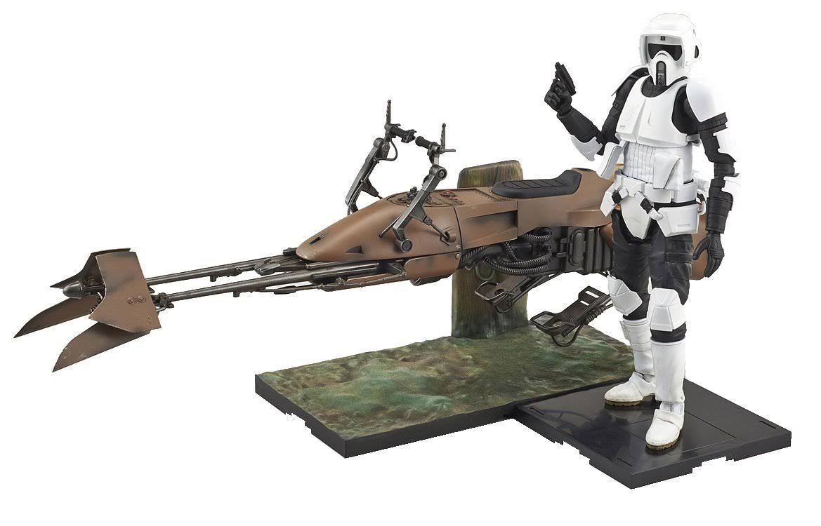 Model Kit - 1/12 Star Wars Scout Trooper u0026 Speeder Bike