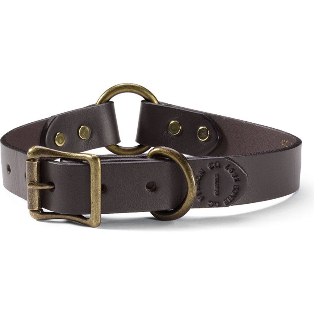 Filson Leather Dog Collar | Brass Brown | 16