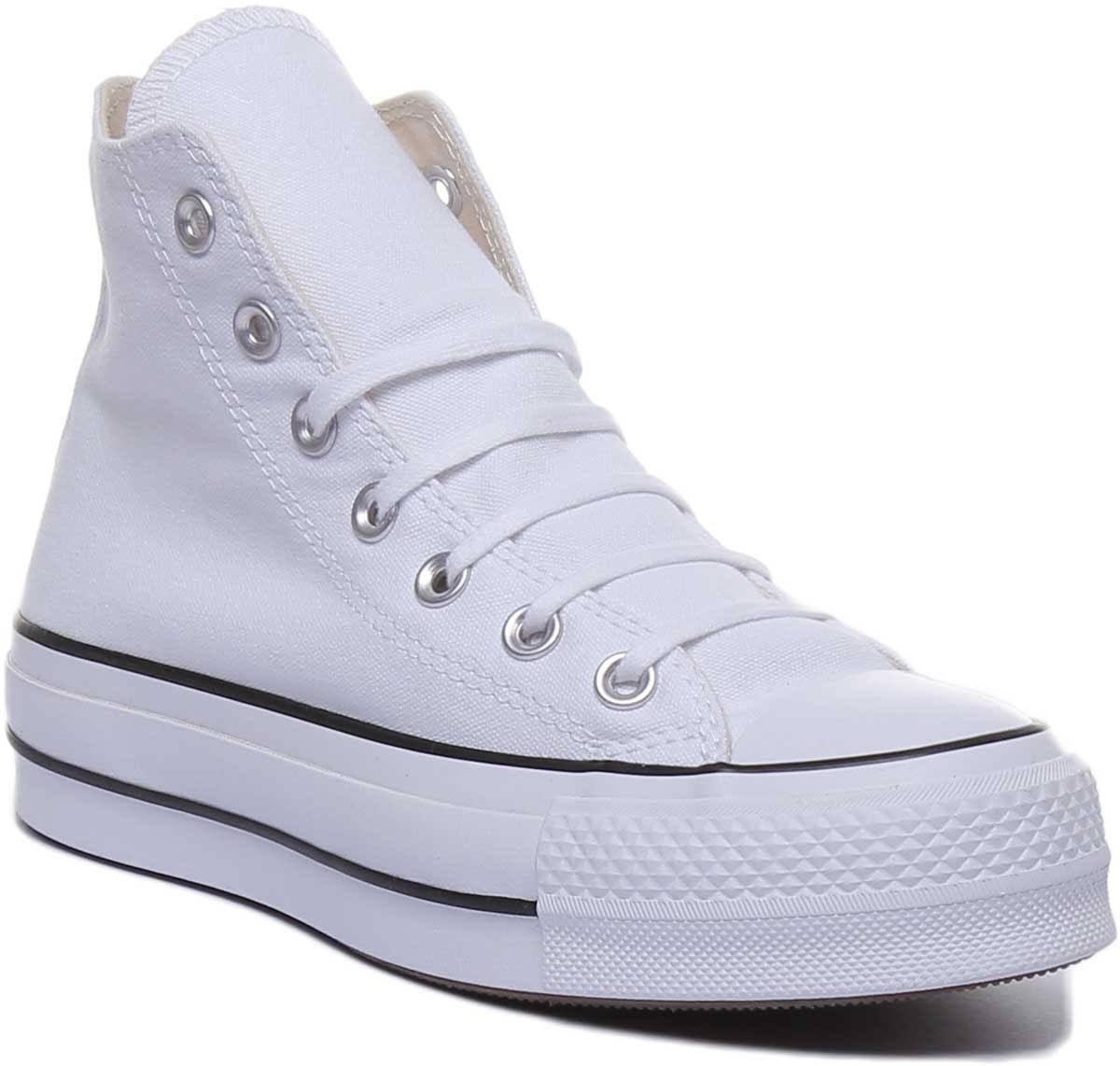 Chuck Taylor All Star Canvas Platform High Top - White Women's 10