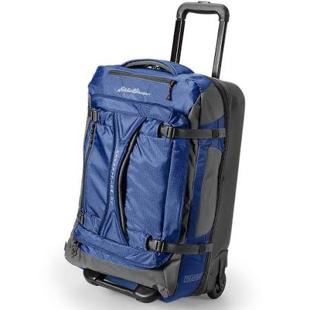 Eddie Bauer Unisex-Adult Expedition Drop Bottom Rolling Duffel - Medium, Brown