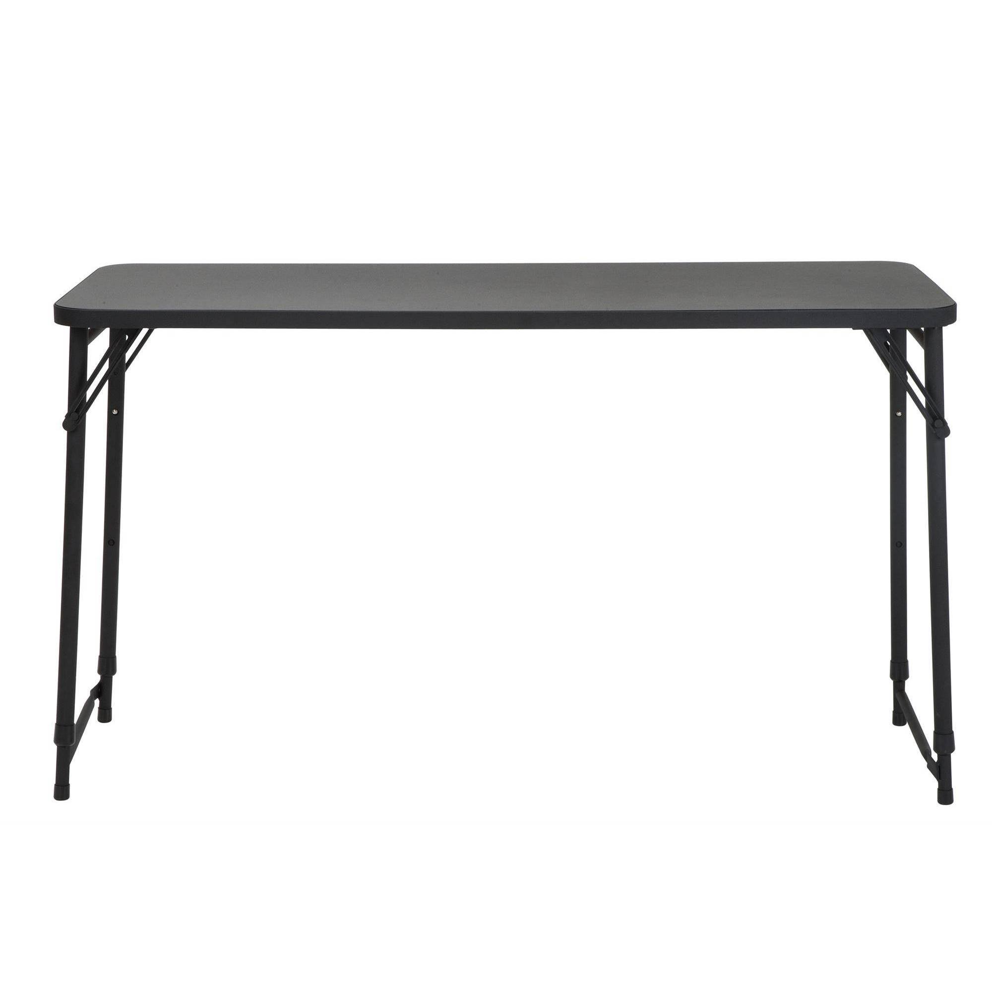 20x22 x 48x22 Adjustable Height PVC Top Table Black - Room u0026 Joy