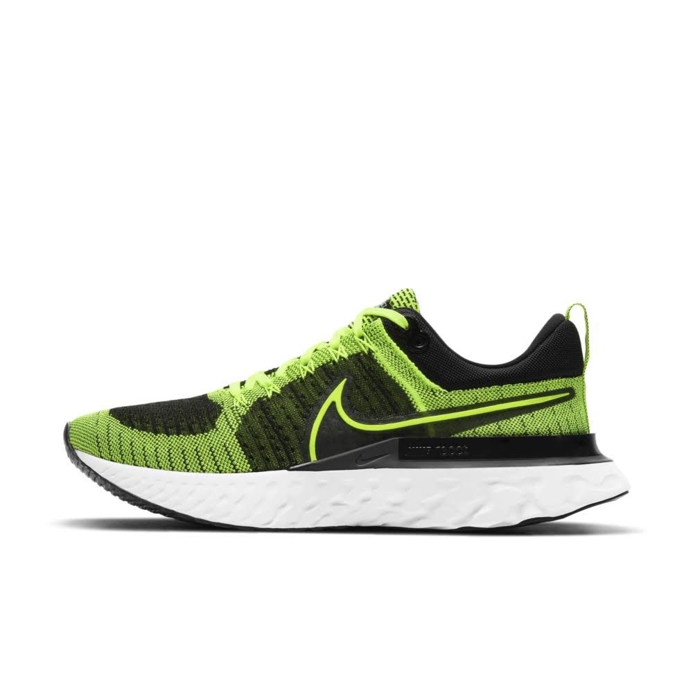 Nike Men's React Infinity Run Flyknit 2 Running Shoes, Volt/Black