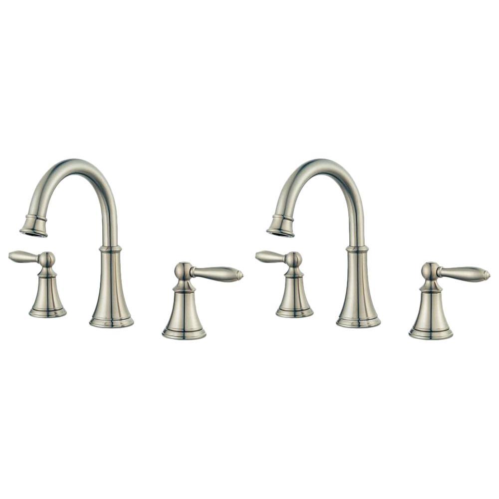 Pfister Courant 8 in. Widespread 2-Handle Bathroom Faucet in Brushed Nickel (2-Pack Combo)