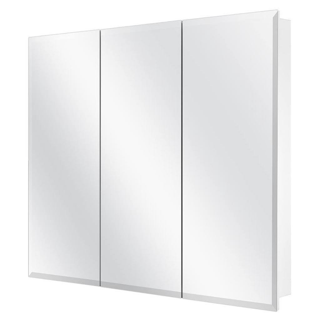 Glacier Bay 45401 36-3/8 in. W x 30-3/16 in. H Frameless Surface-Mount Tri-View Bathroom Medicine Cabinet