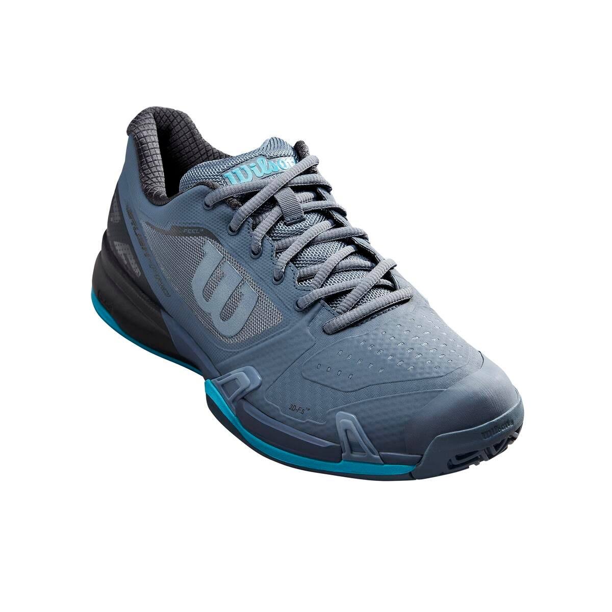 Wilson Men's Rush Pro 2.5 Tennis Shoes (Flint Stone/Ebony/Ultra Blue)