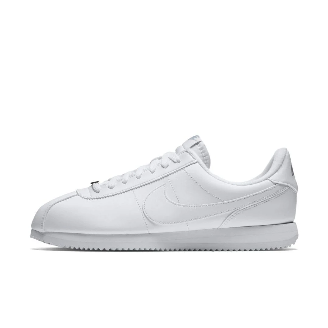 Nike Men&s Cortez Basic Leather Casual Shoe, White