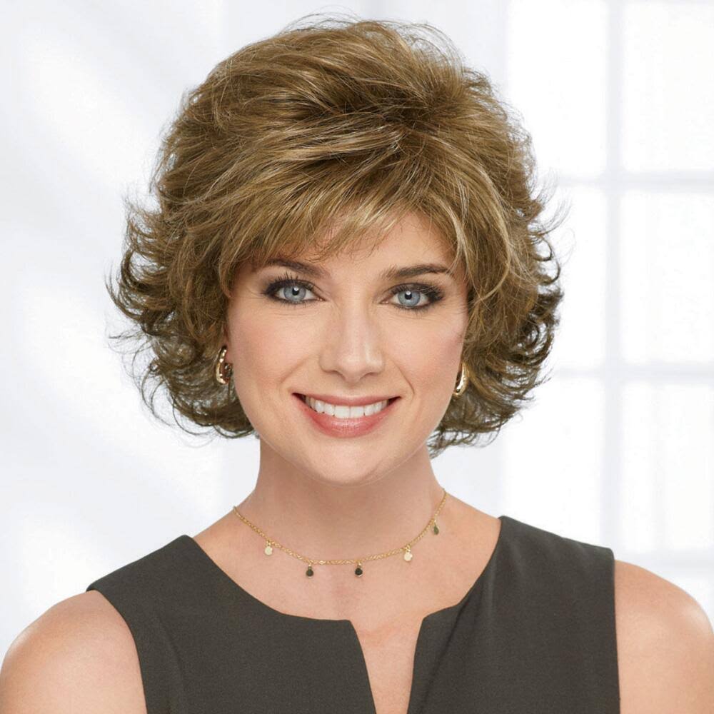 Brunette Ellie Wig by Paula Young - Mid-Length Short Wavy Wig