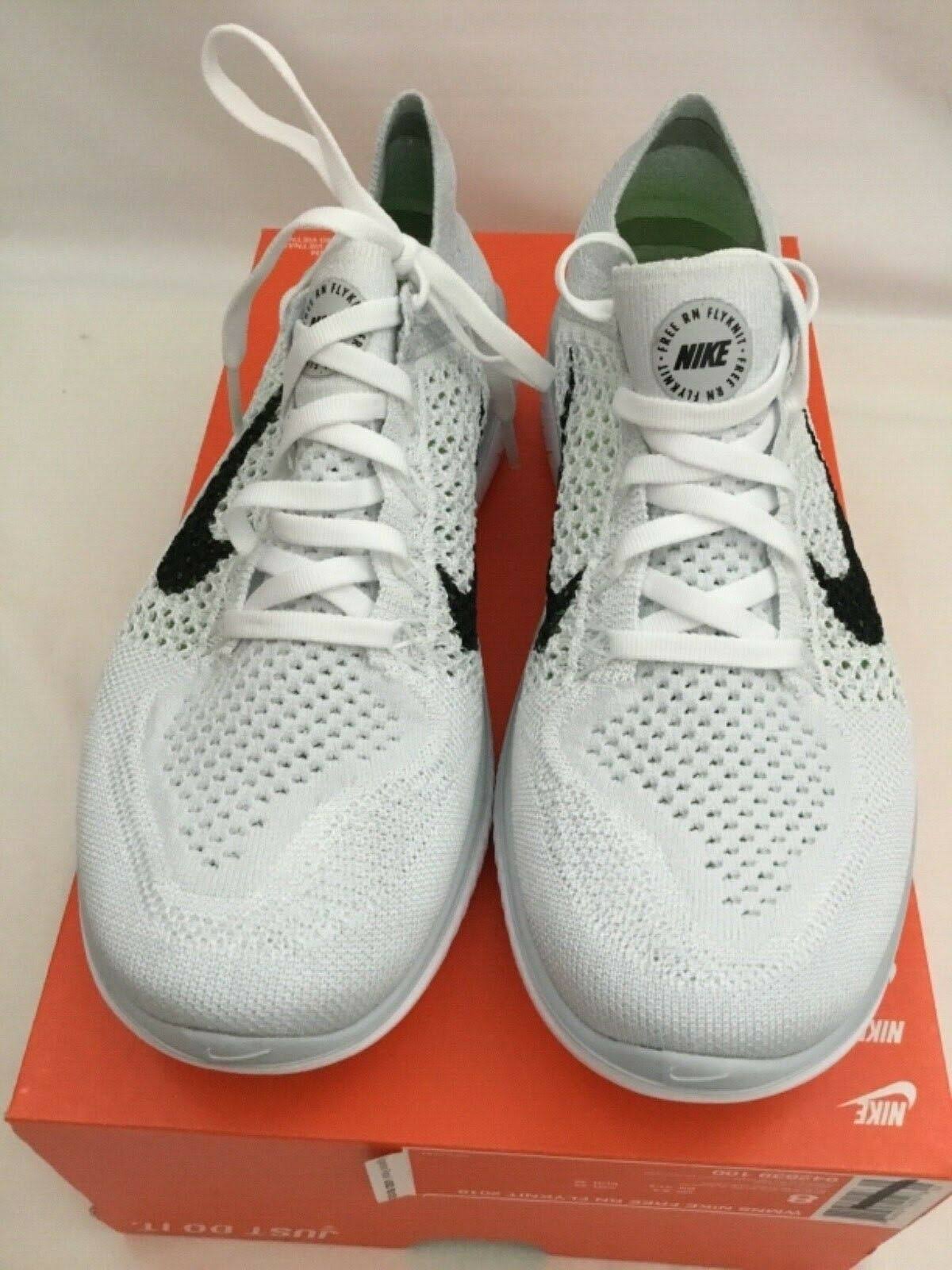 Nike Women's Free RN Flyknit 2018 Running Shoes, White