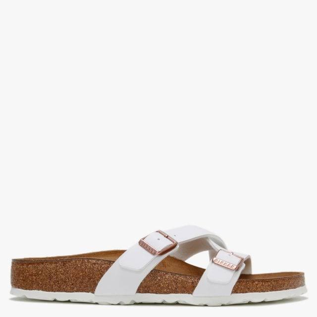 Birkenstock Yao Birko-Flor White Two-Strap Sandals