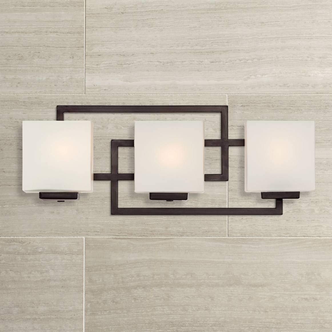 Lighting on The Square 21x22 Wide Bronze Bath Wall Light