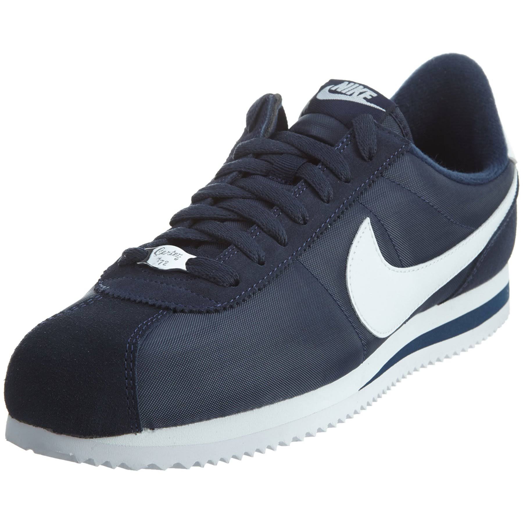 Nike Cortez Basic Nylon Obsidian White-Metallic Silver