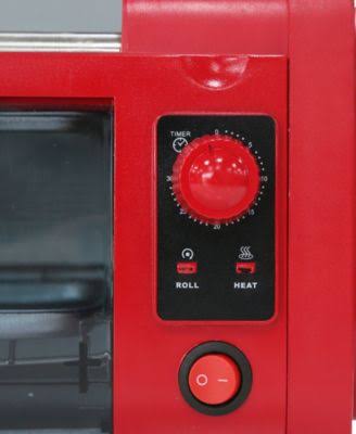 Elite Ehd-051r Cuisine Hot Dog Roller u0026 Toaster Oven - Red