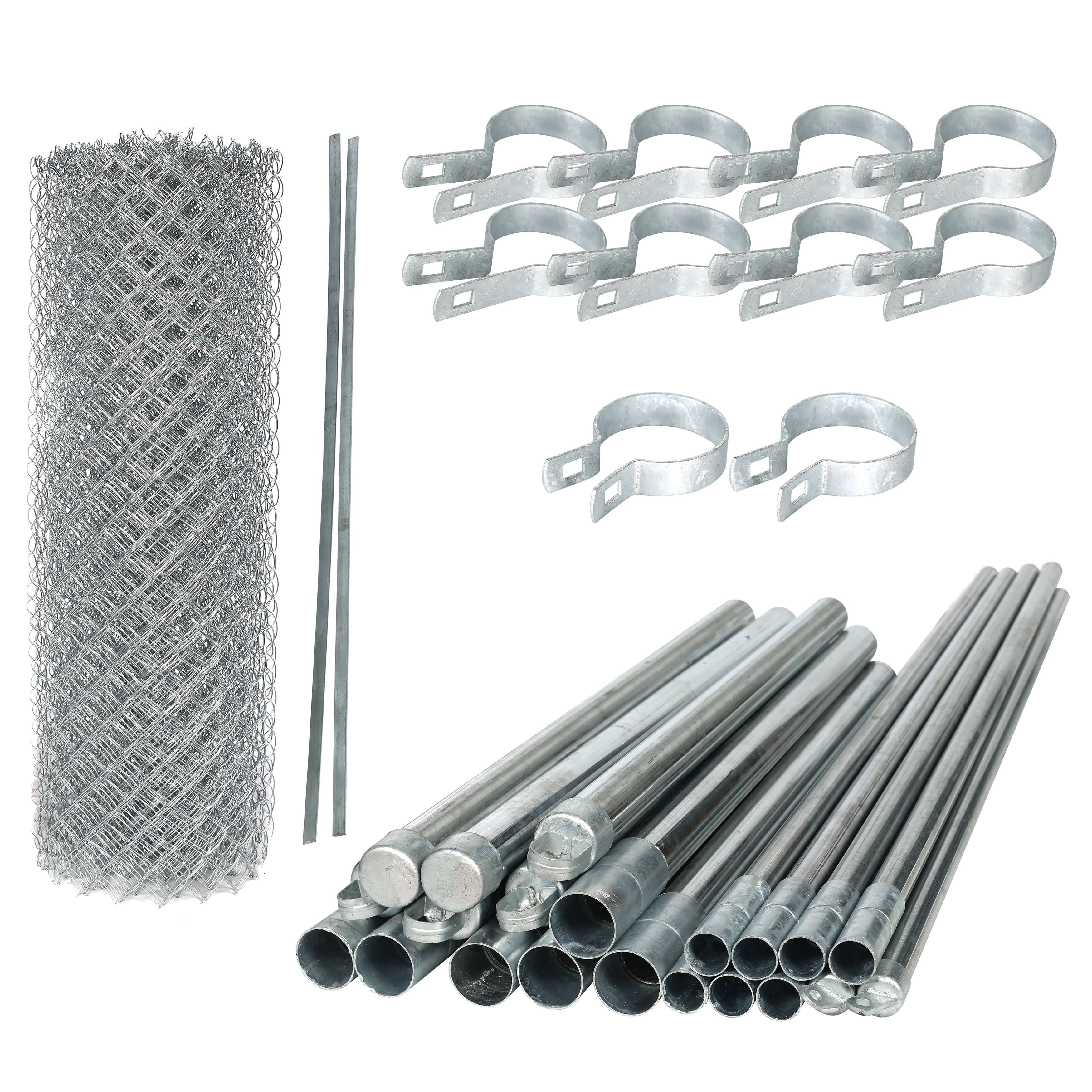 Aleko Galvanized Steel Chain Link Fence 5x50 Feet Complete Kit