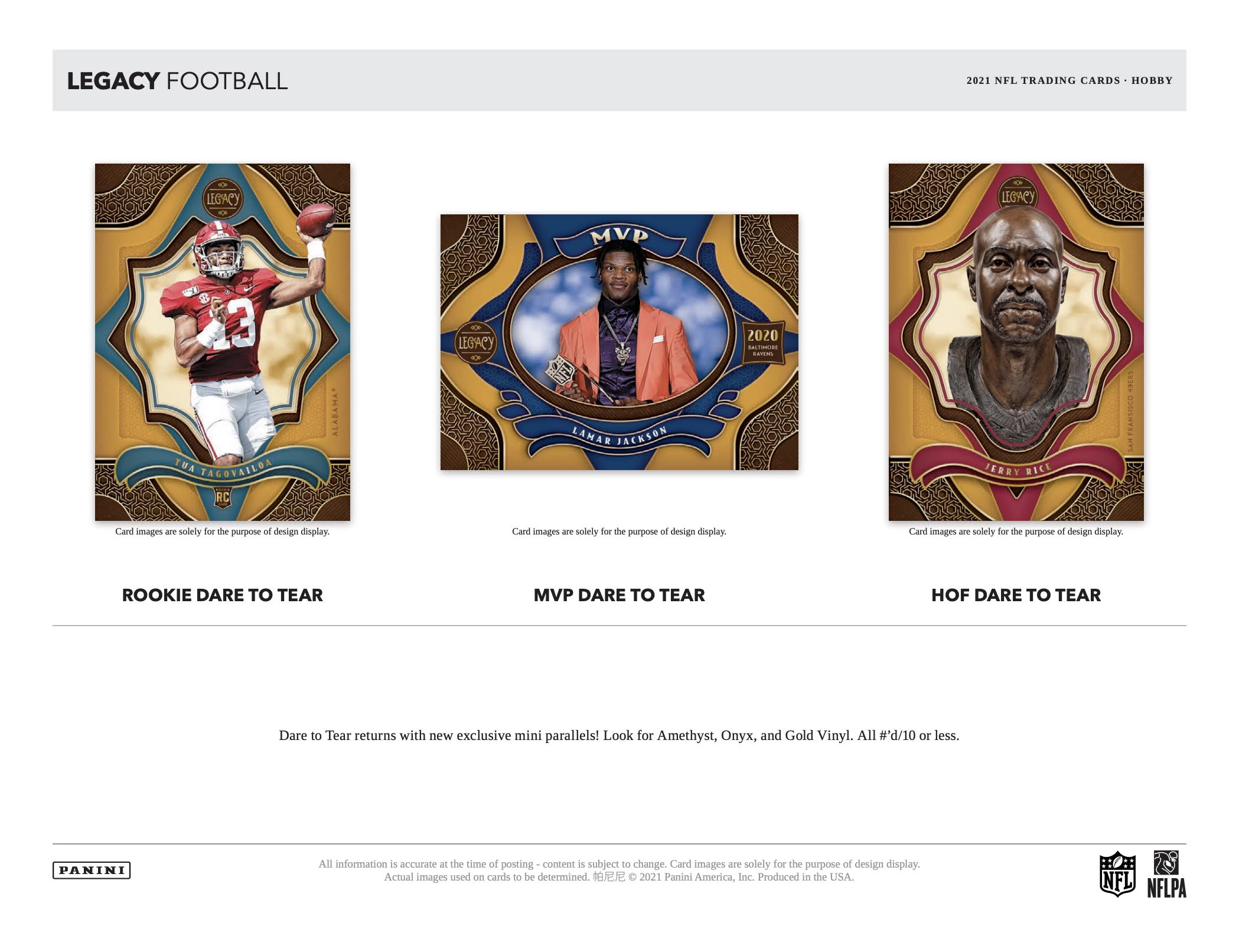 2021 Panini Legacy NFL Football Hobby Box