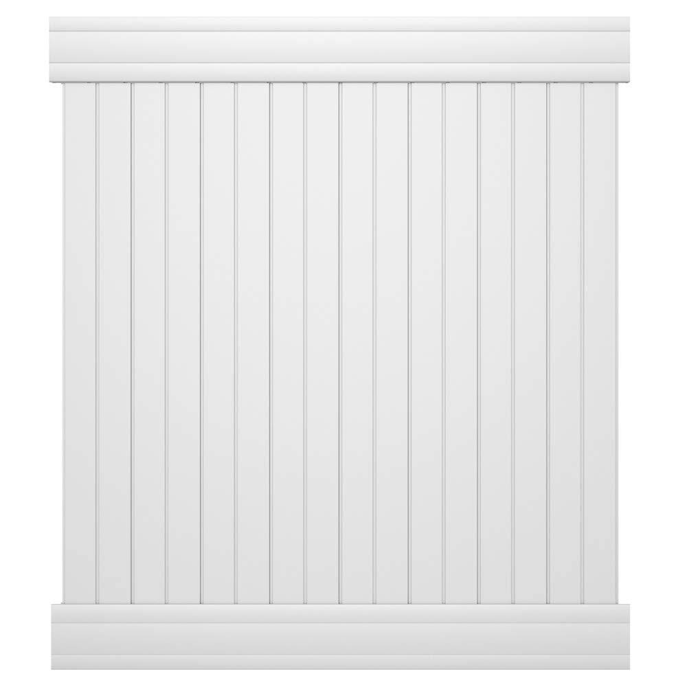 Outdoor Essentials Pro Series Hudson 6 ft. x 6 ft. White Vinyl Privacy Fence Panel Kit