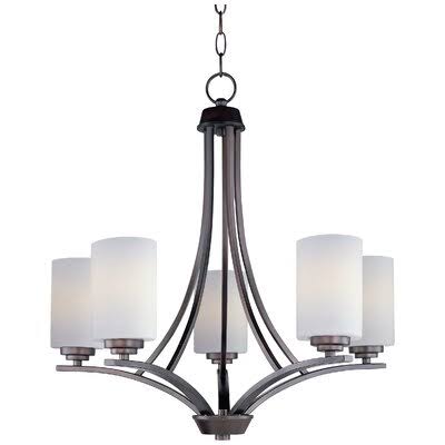 Fehr 5 - Light Shaded Empire Chandelier Lark Manor Finish: Oil Rubbed Bronze