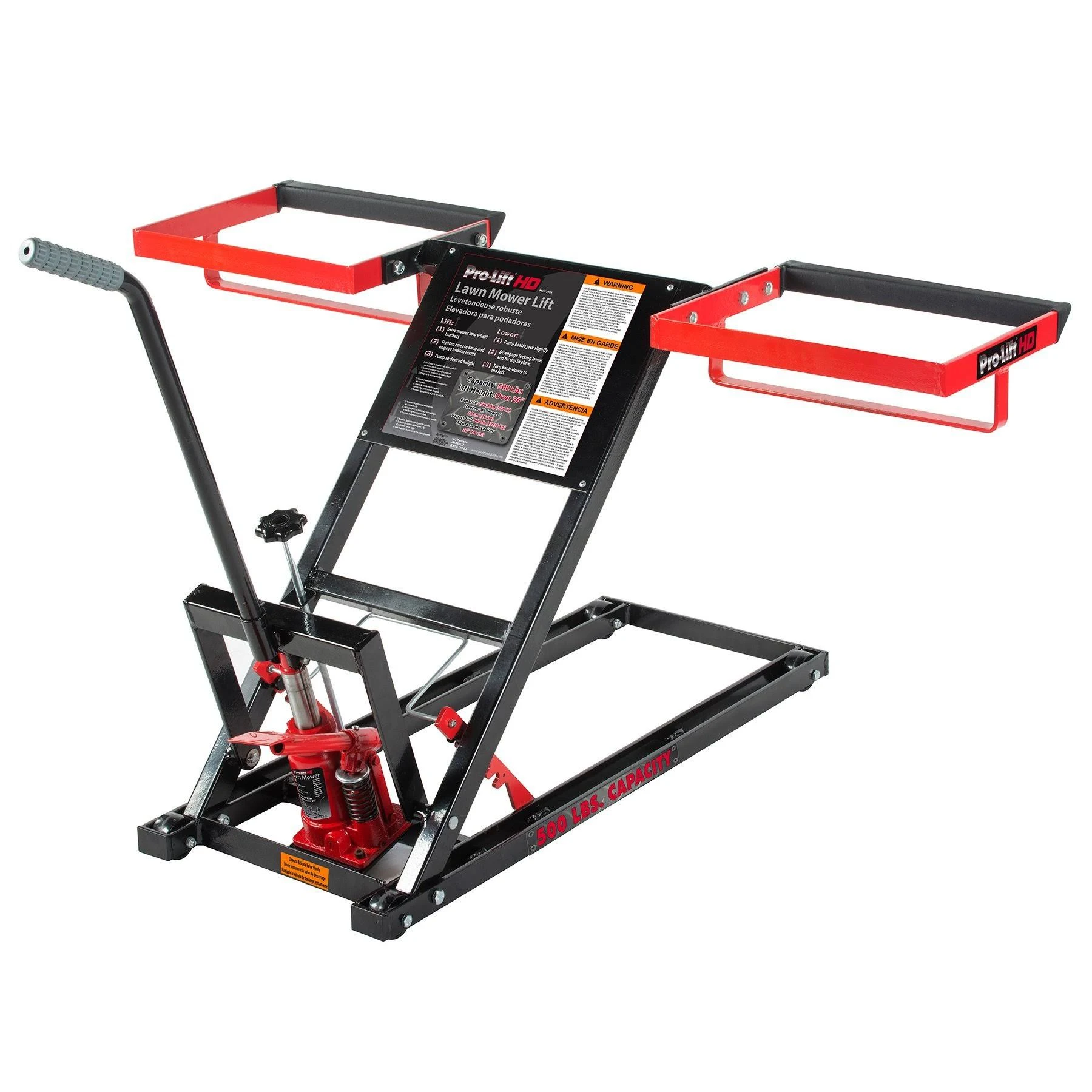 Pro-Lift 500 lbs. Capacity Lawn Mower Lift Hydraulic Jack Riding Tractors Zero T-5305