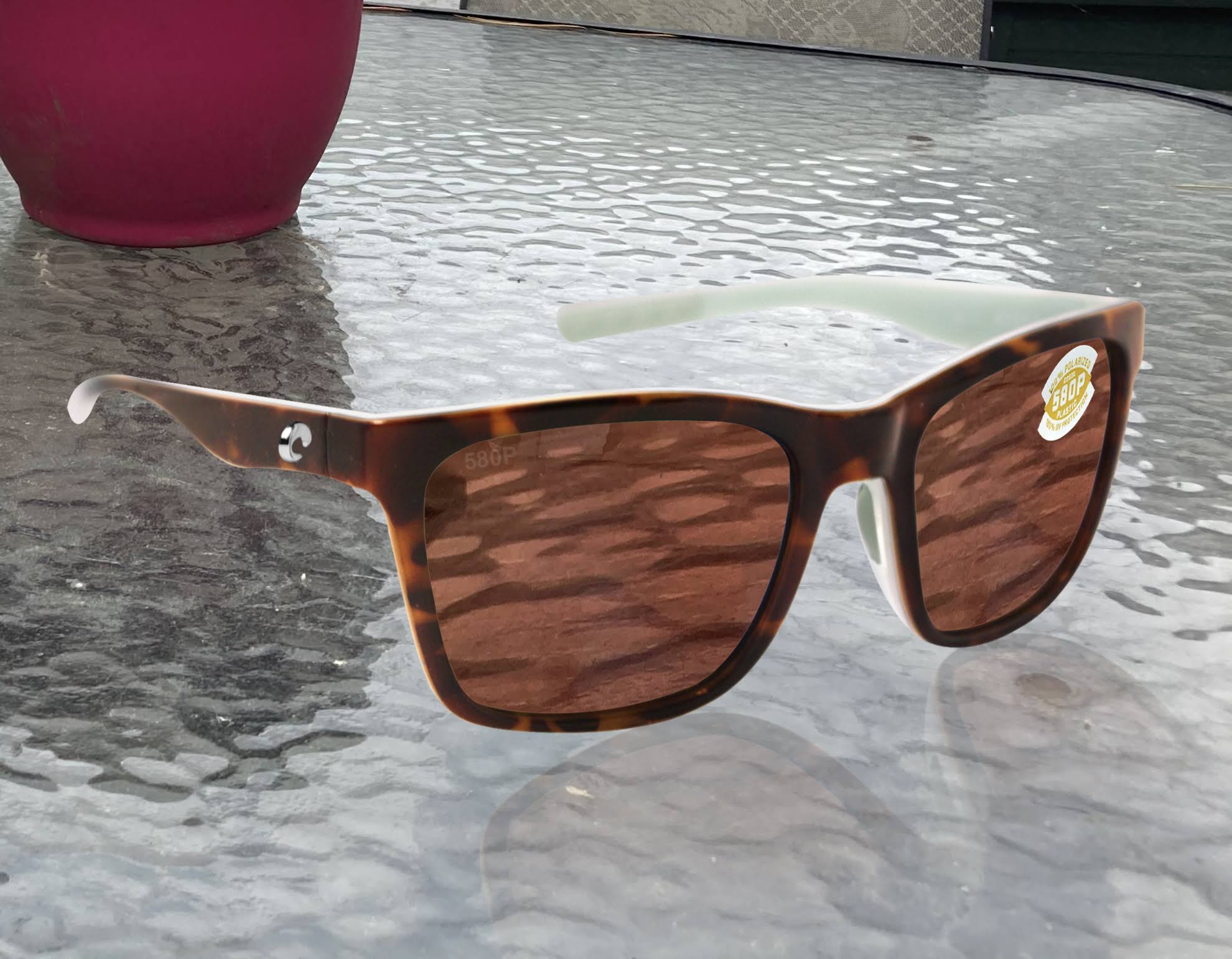 Costa Panga Shiny Tortoise/White/Seafoam Crystal Frame Copper 580G