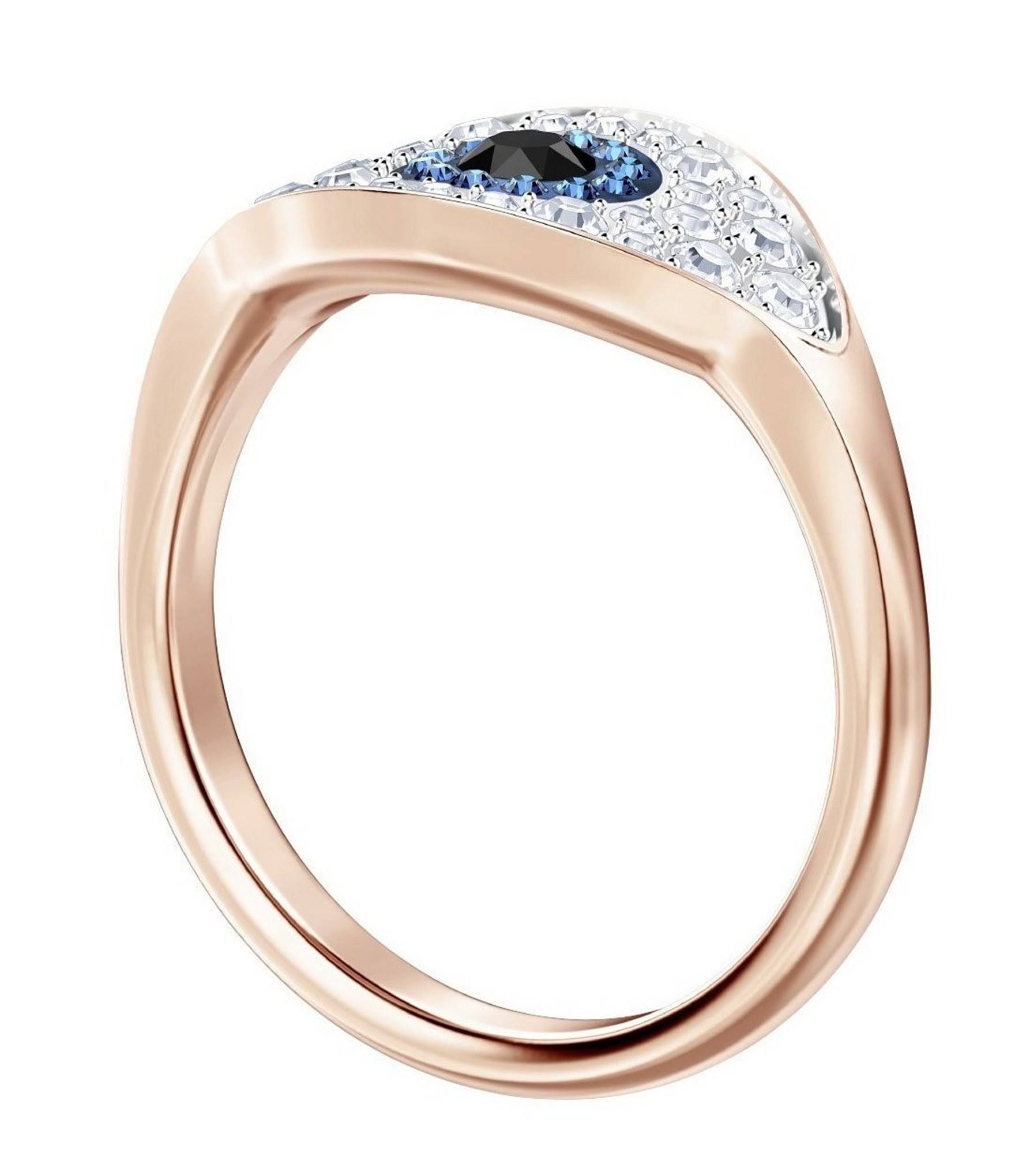Swarovski Symbolic Evil Eye Ring, Rose Gold Plated, Size 6