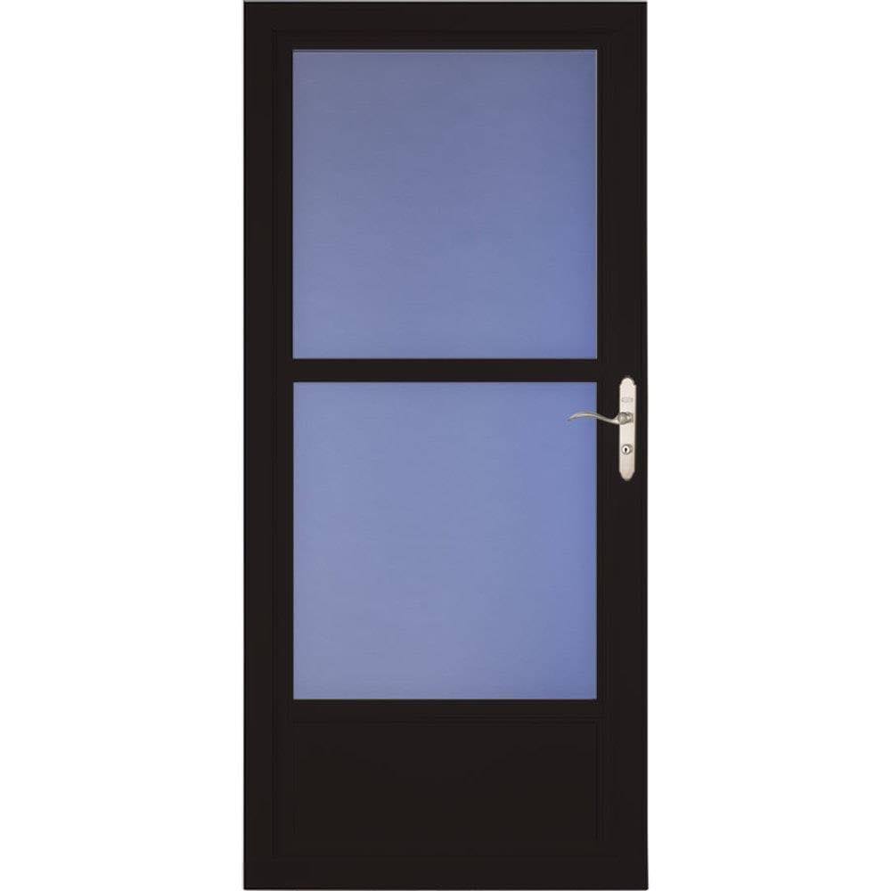 Larson Tradewinds 36-in x 81-in Black Mid-View Aluminum Storm Door | 1460605217