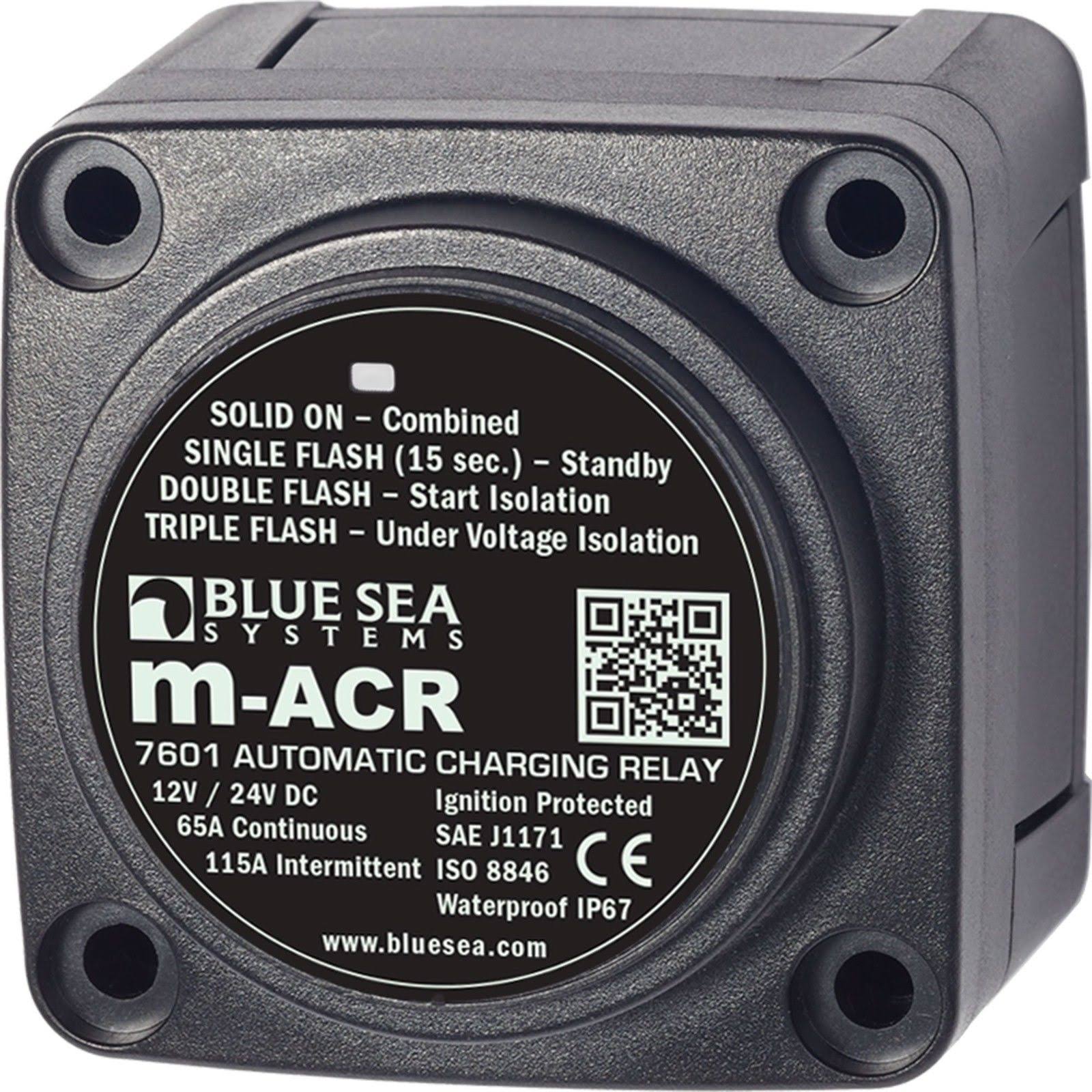 Blue Sea Systems 7601 DC Mini ACR Automatic Charging RELAY 65 Amp
