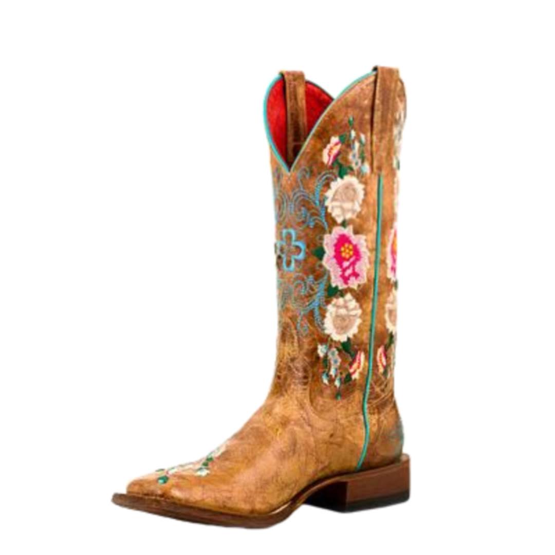 Macie Bean Women's Rose Garden Cowgirl Boots - Square Toe