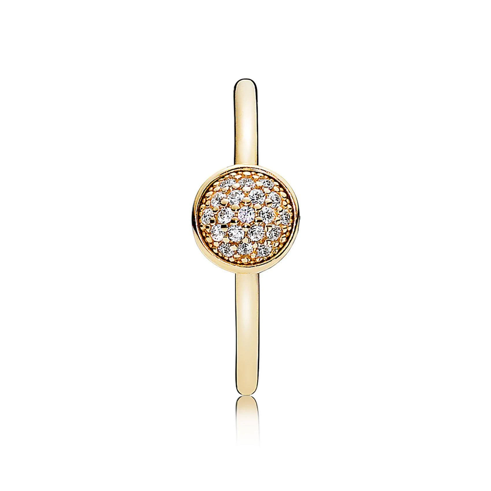 Pandora 14K CZ Dazzling Droplet Ring