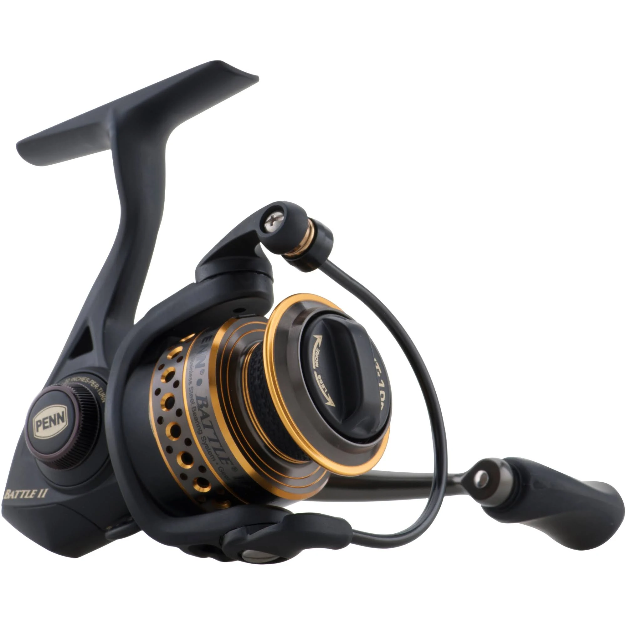 Penn Battle BTLII4000 Spinning Reels - Black/Gold/Smoke