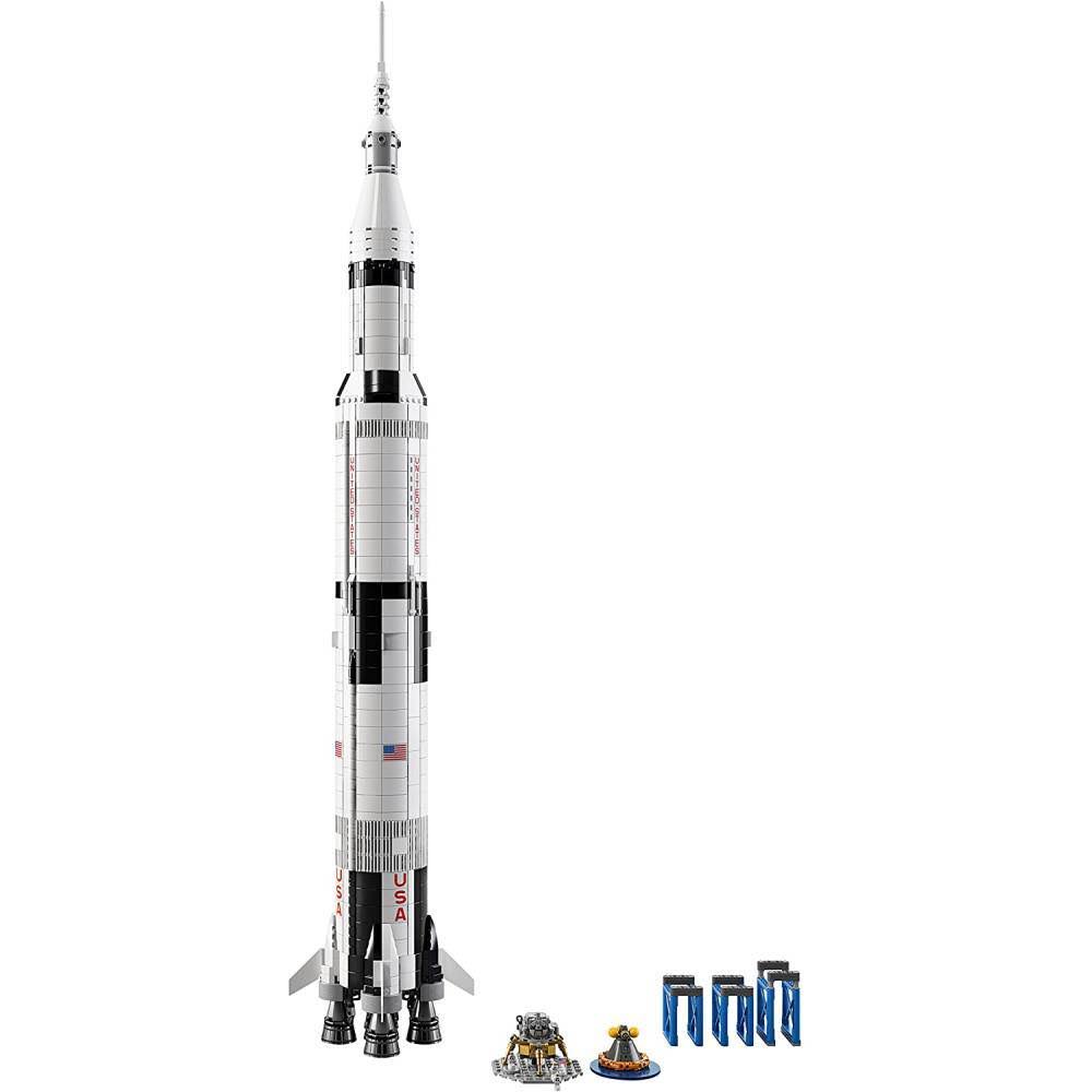 Lego Ideas NASA Apollo Saturn V Outer Space Model Rocket, 1969 Pieces
